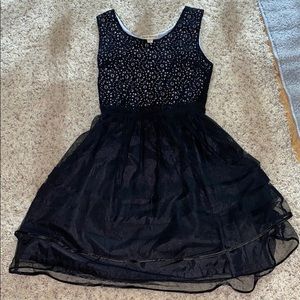A black laced dress that is super comfy!
